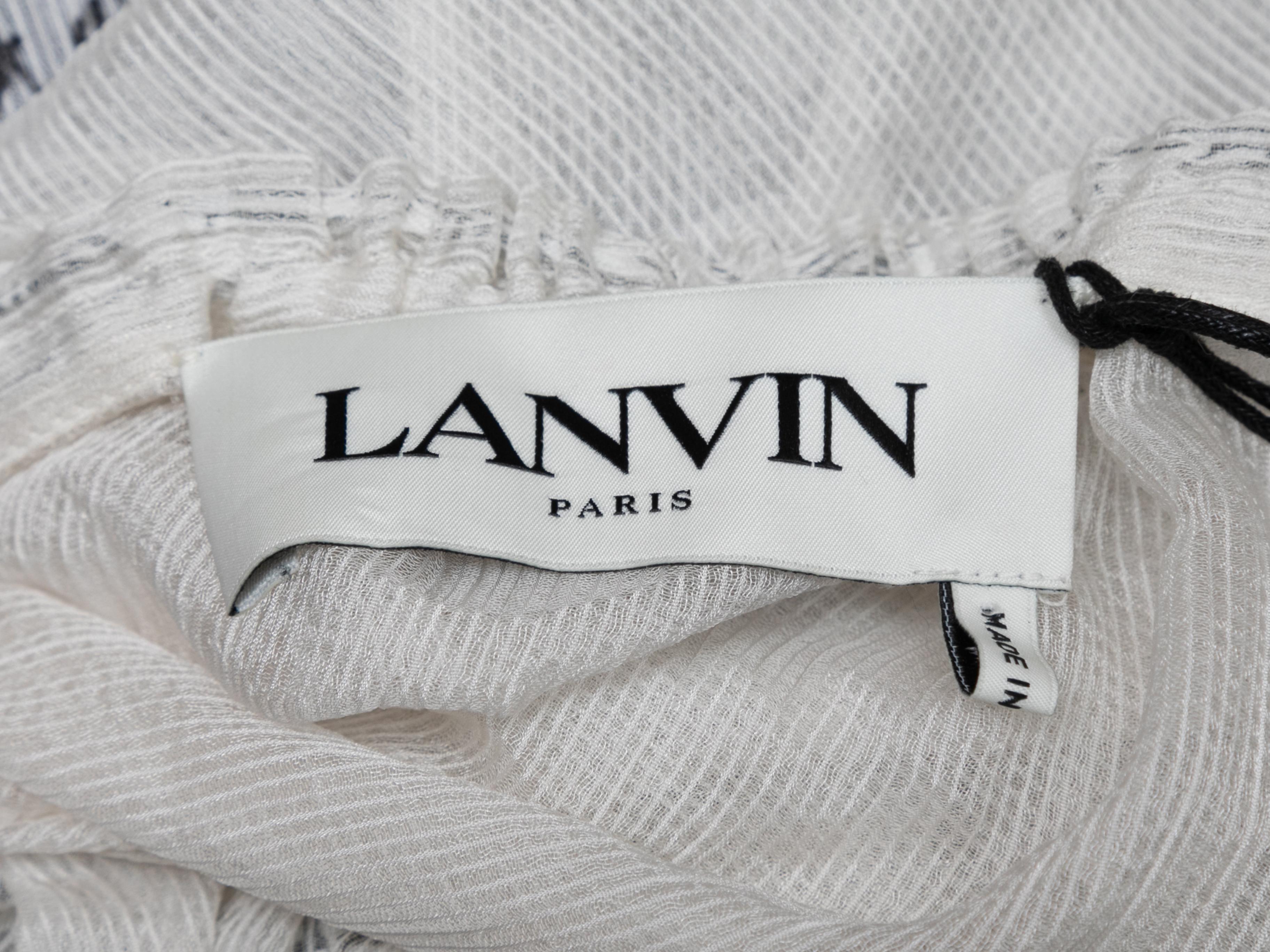 White & Black Lanvin Sleeveless Printed Maxi Dress 1
