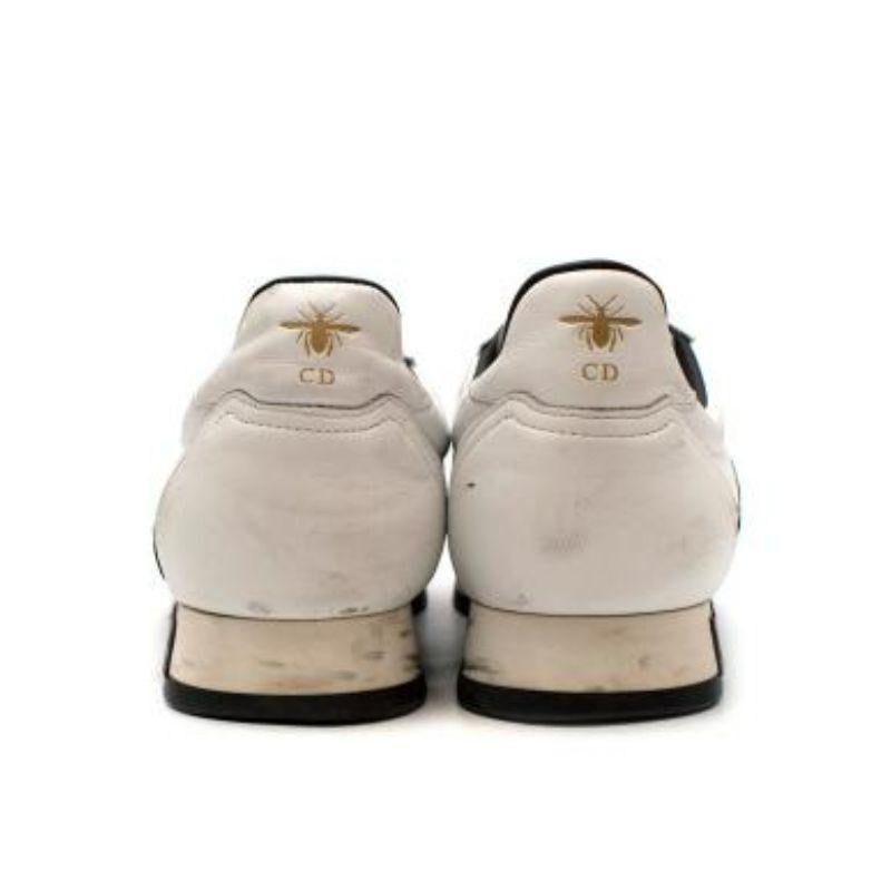 White & Black Leather Diorun Sneakers In Good Condition For Sale In London, GB