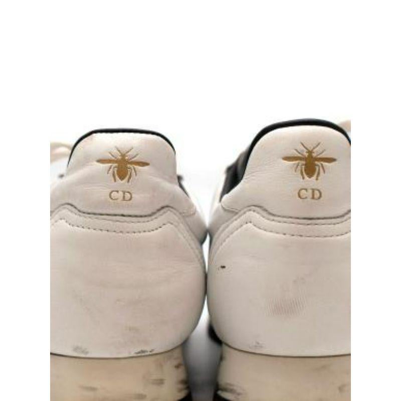 White & Black Leather Diorun Sneakers For Sale 2