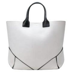 Givenchy White & Black Leather Easy Tote bag