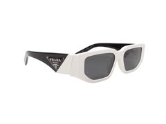 Occhiali da sole rettangolari Prada con effetto color block bianco e nero
