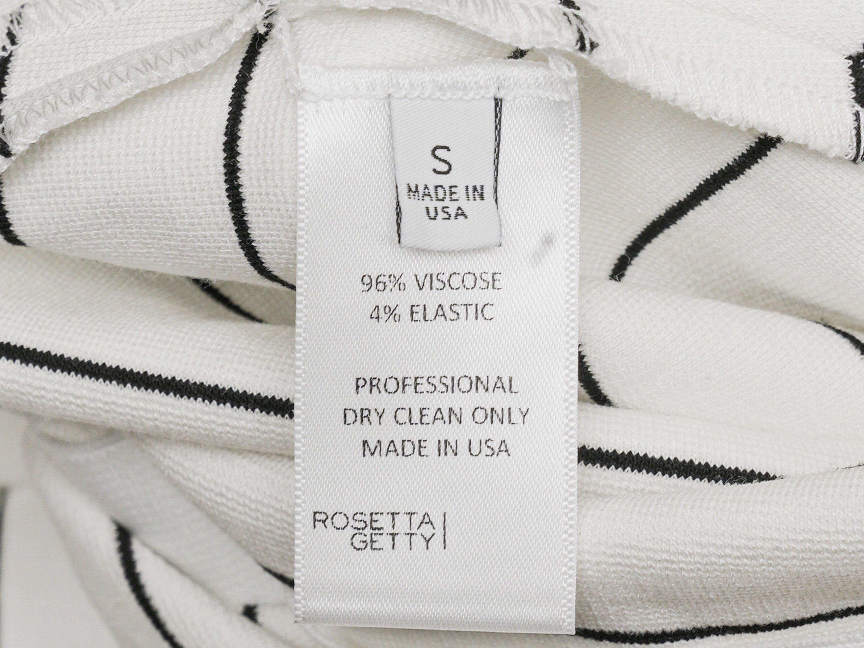 White & Black Rosetta Getty Striped Dress Size US S In Good Condition For Sale In New York, NY