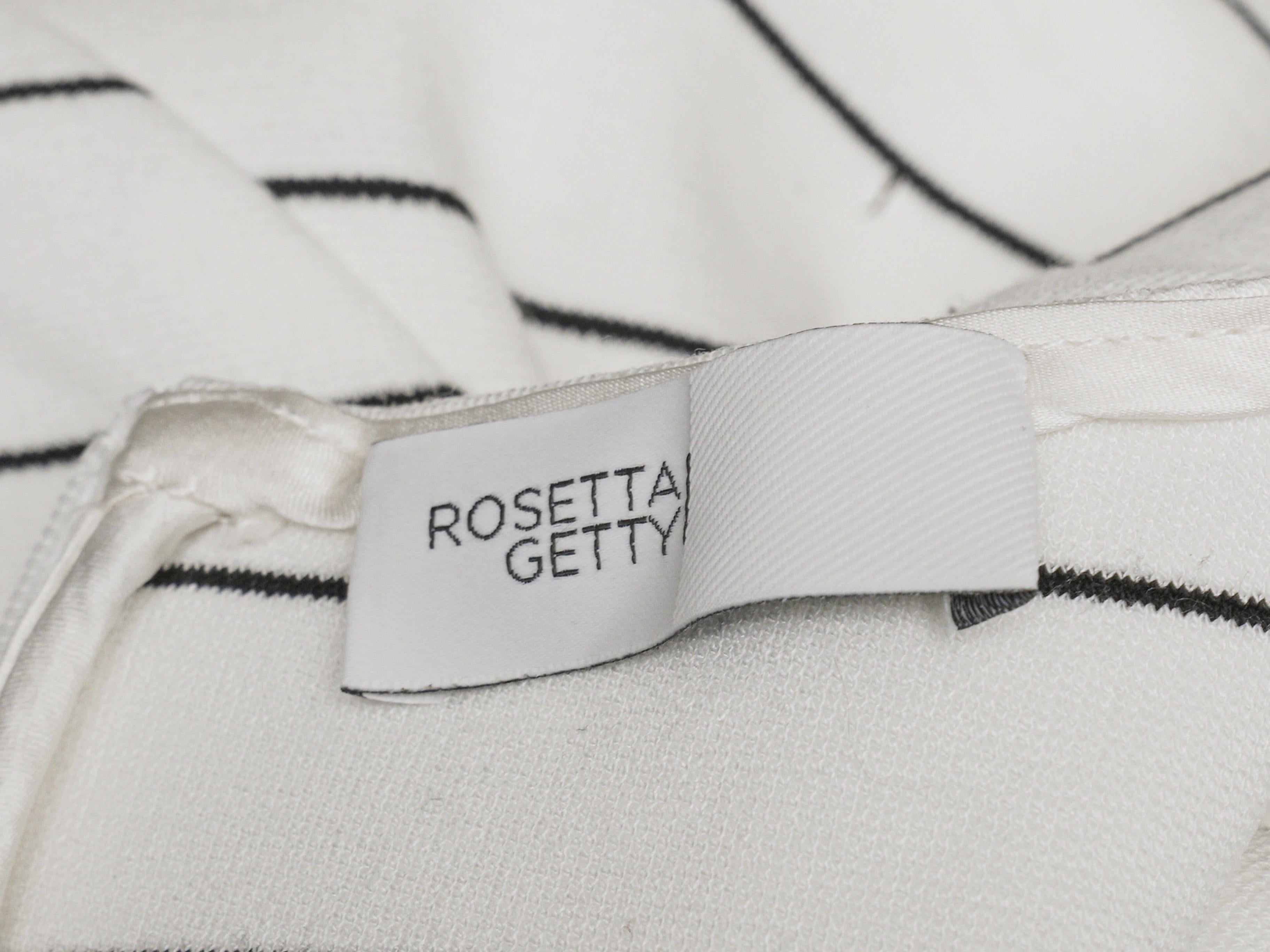 Women's White & Black Rosetta Getty Striped Dress Size US S For Sale