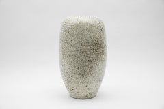 Weiß-schwarze Studio-Keramik-Bodenvase von Wilhelm & Elly Kuch, 1960er Jahre, Deutschland