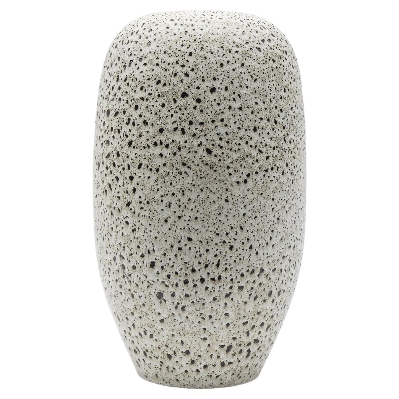 Vase de sol en céramique Studio blanc et noir par Wilhelm & Ellis Kuch, années 1960, Allemagne