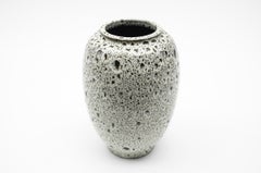 White & Black Studio Ceramic Vase by Wilhelm & Elly Kuch, 1960s, Germany