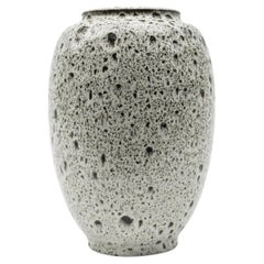 Vintage White & Black Studio Ceramic Vase by Wilhelm & Elly Kuch, 1960s, Germany