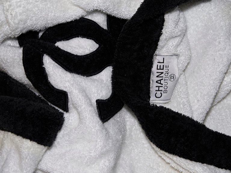 White & Black Vintage Chanel Bathrobe