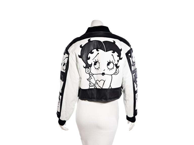 White and Black Vintage Montana Toons Betty Boop Jacket at 1stDibs ...