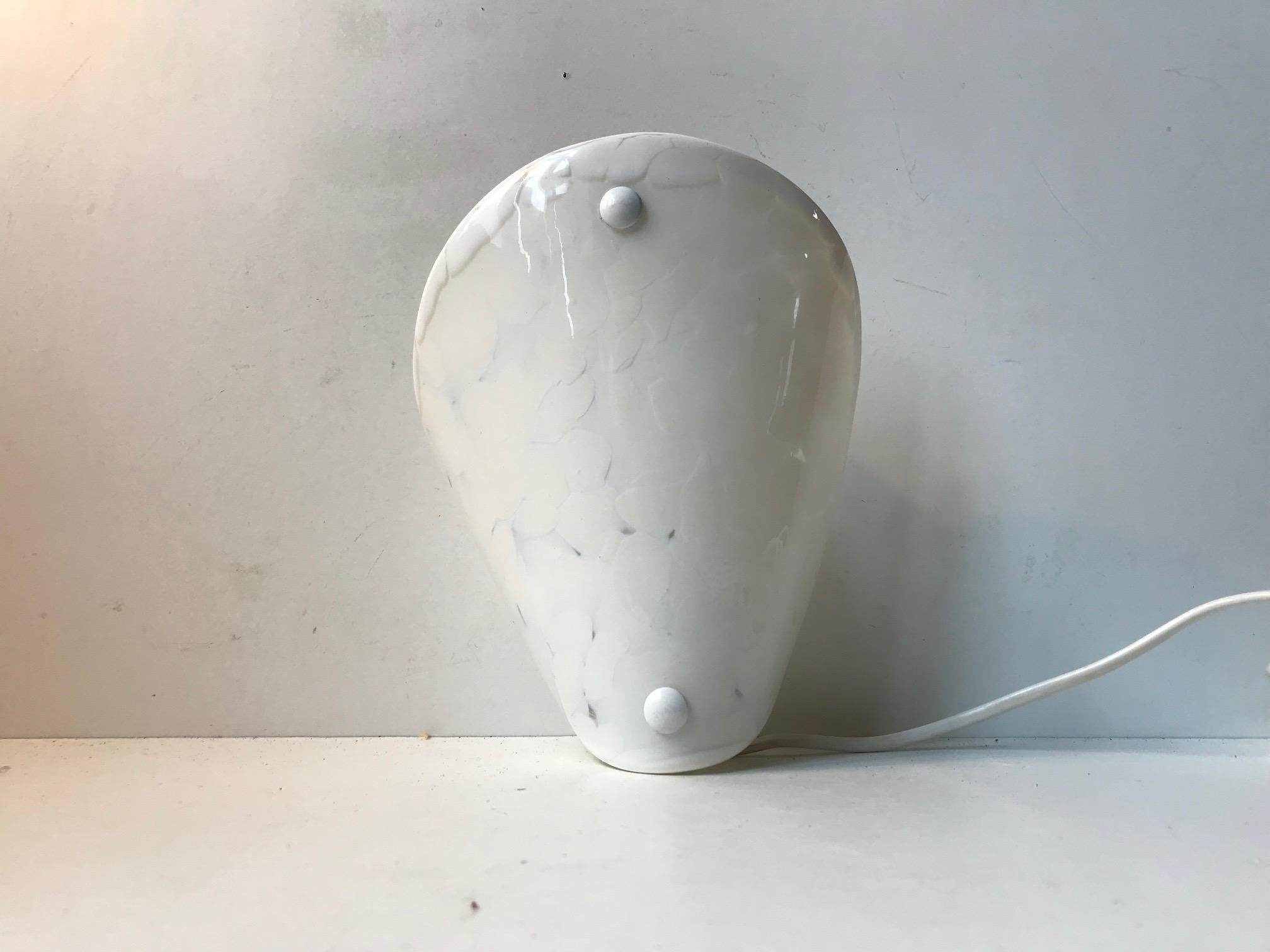 Mid-Century Modern White Blister Glass Wall Sconce by Per Lütken for Holmegaard, 1970s