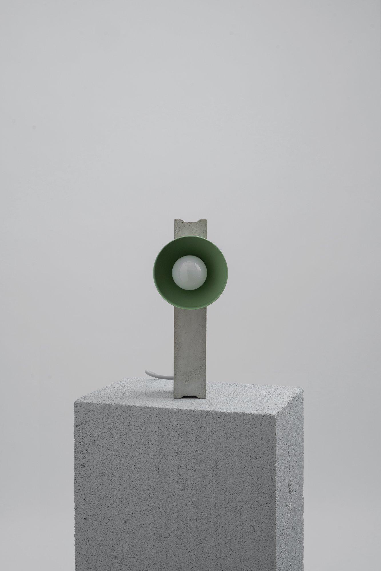 Other White Block Table Lamp by +kouple For Sale