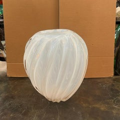 White Blown Glass Vase