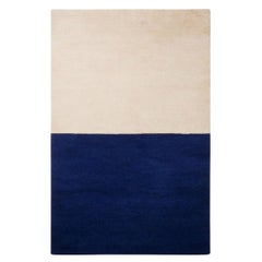 White/Blue Handwoven Tapestry 400 by Calyah