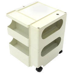 White Boby Cart by Joe Colombo for Bieffeplast, 1970s