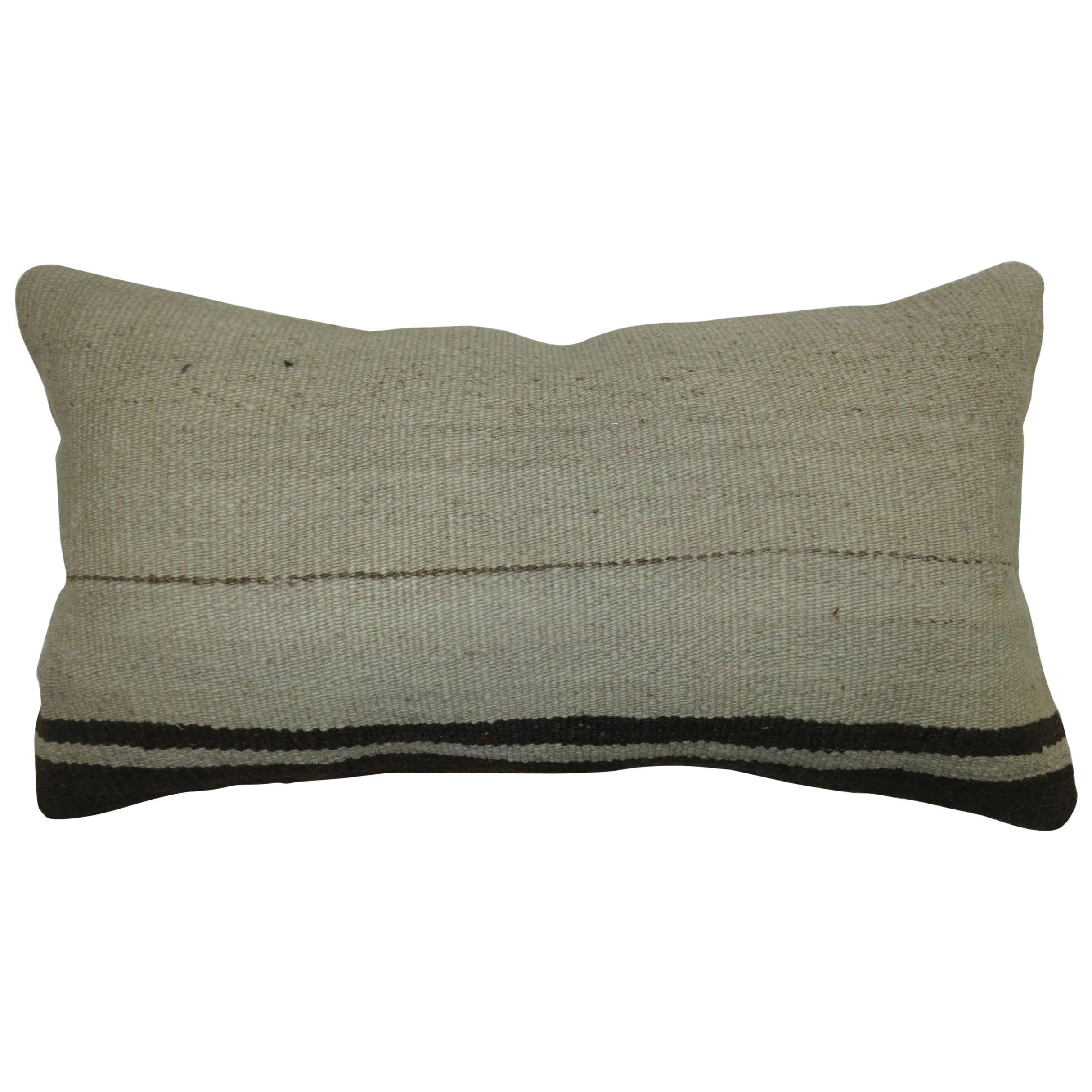 White Bolster Kilim Pillow