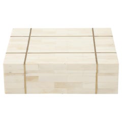 White Bone And Brass Keepsake Box