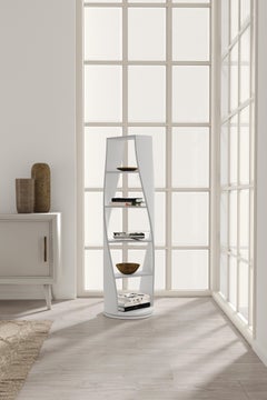 Mini MYDNA 4 Tier, Standing Shelf, Shelving Unit in White by Joel Escalona