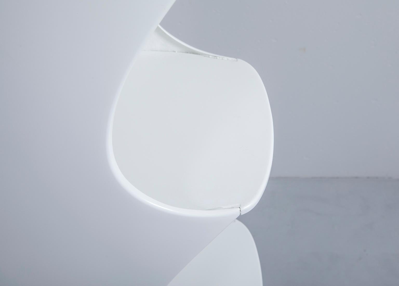 Fiberglass White Bookcase by Valerie Dubrocinskis for Rodier, FR For Sale