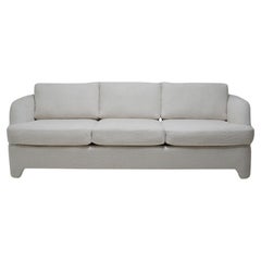 Weißes Boucle-Sofa, 1980er Jahre