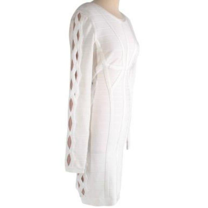 White Breanna Bandage Dress In Good Condition For Sale In London, GB