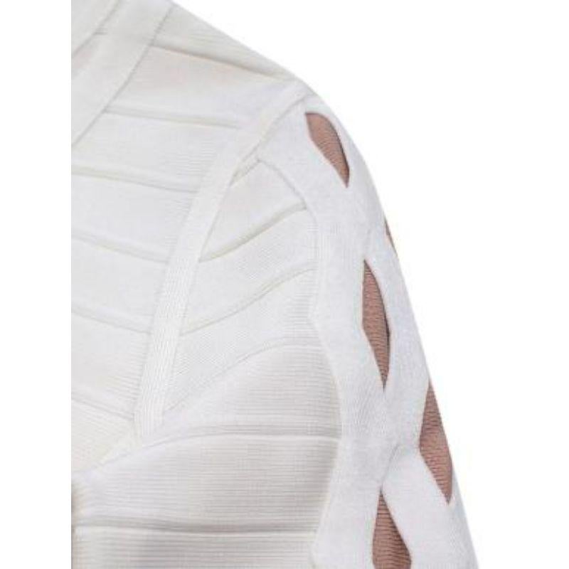 White Breanna Bandage Dress For Sale 2