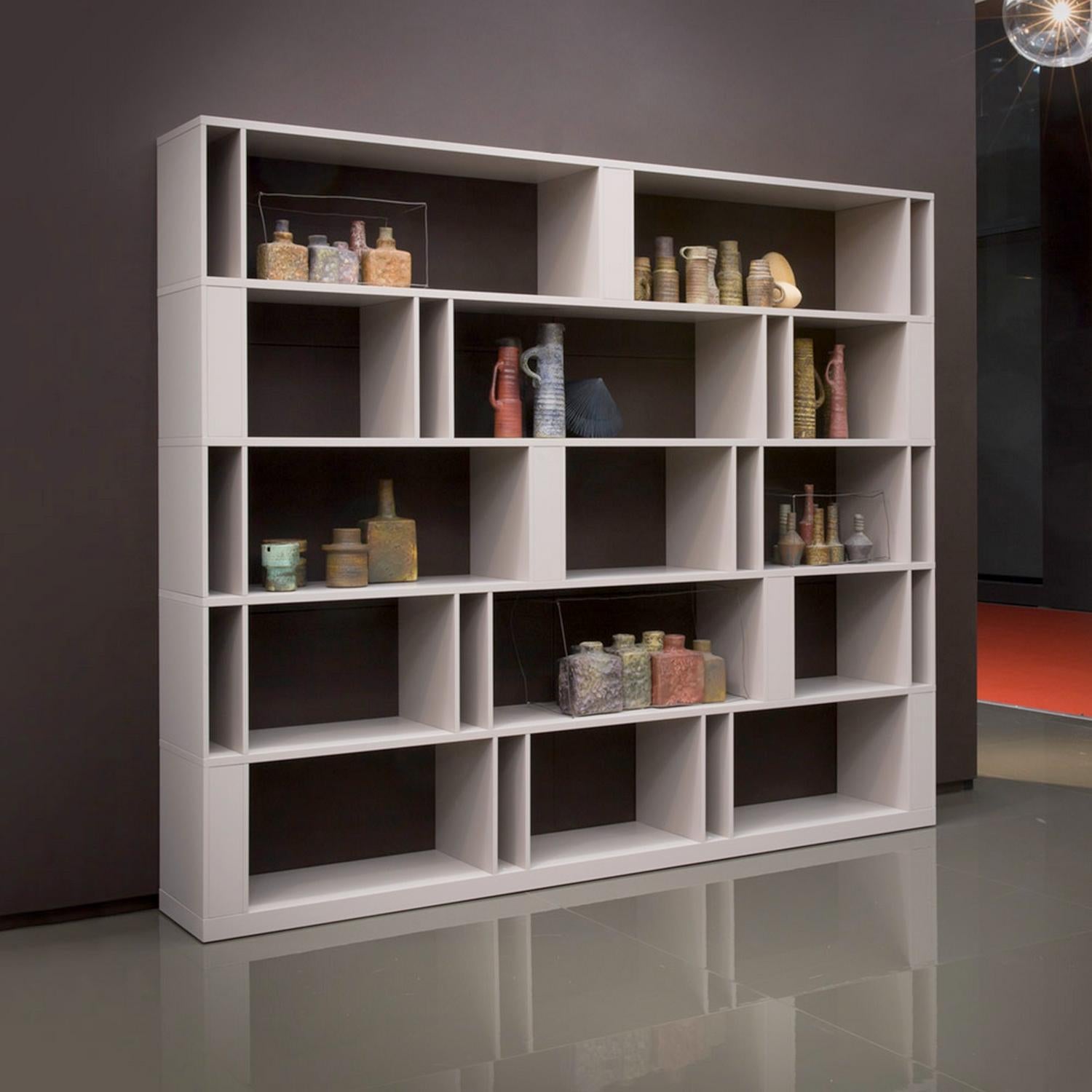 Modern In Stock in Los Angeles, White Brera Bookcase, by Lievore Altherr Molina