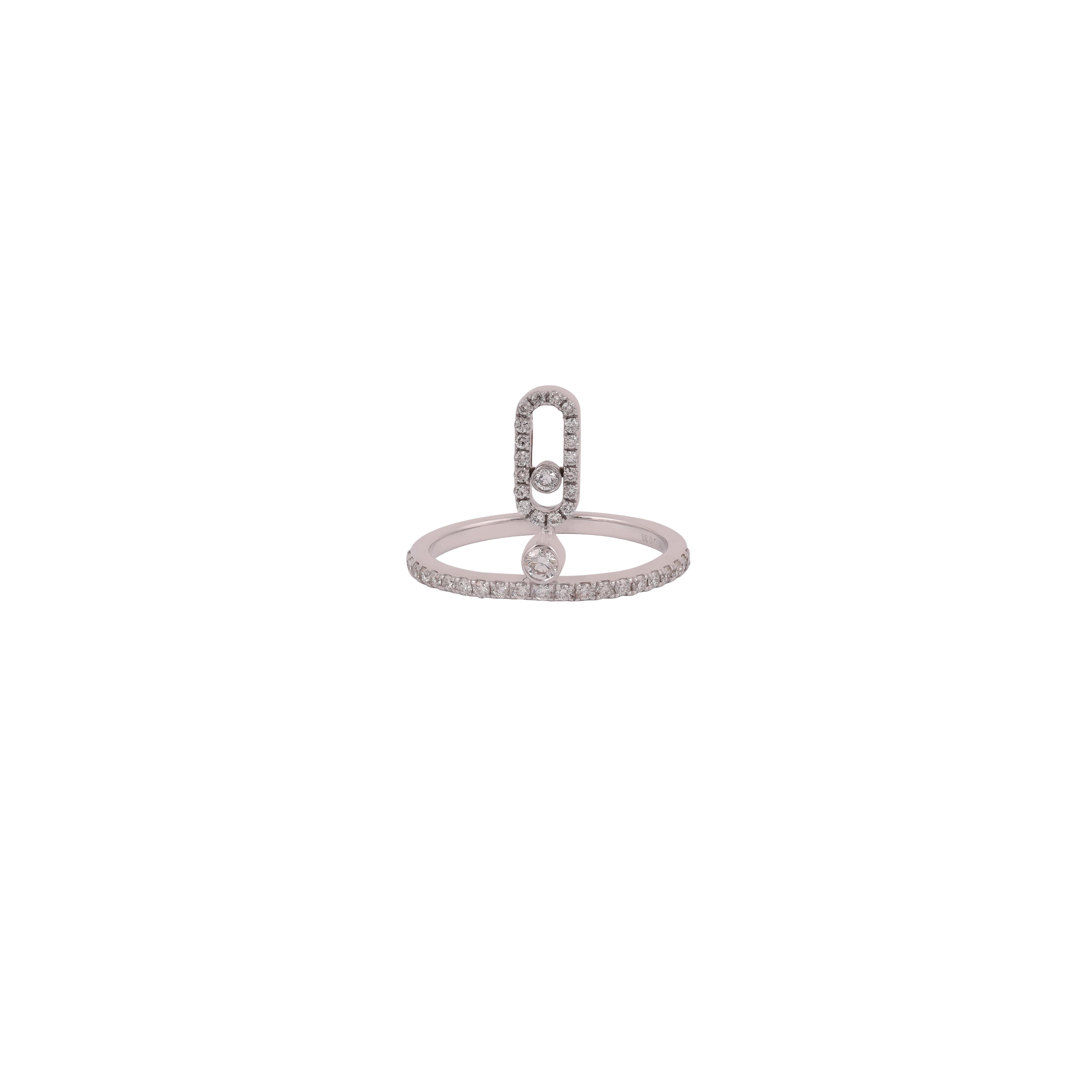 Über den Diamanten Ring 
Weiße Diamanten: 0,33ct
Weißgold : 2,26

Jeder Diamant wird von Hand gefasst.