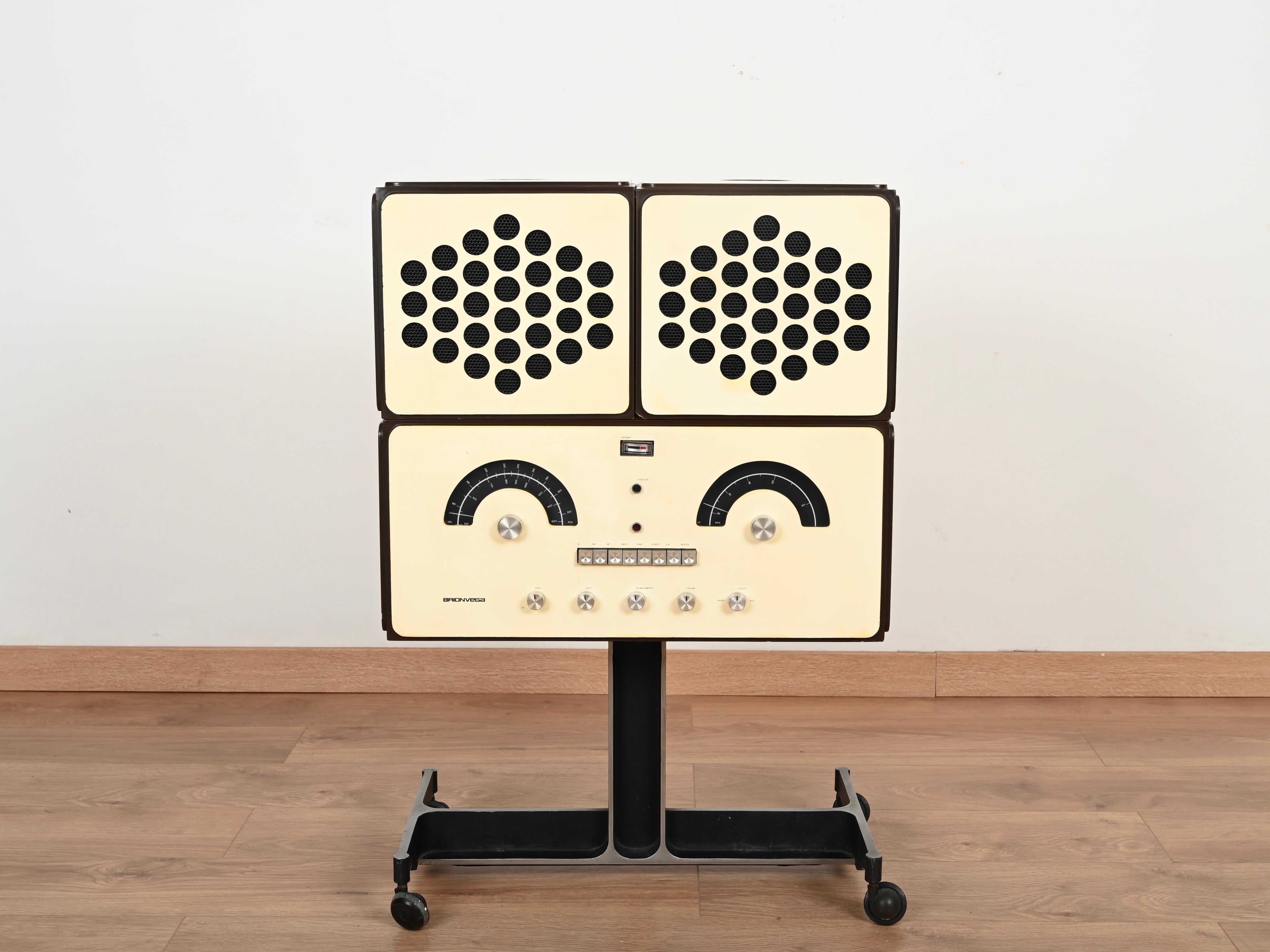 Radiofonografo e giradischi Brionvega RR126 bianco di Castiglioni, Italia 1965 in vendita 8