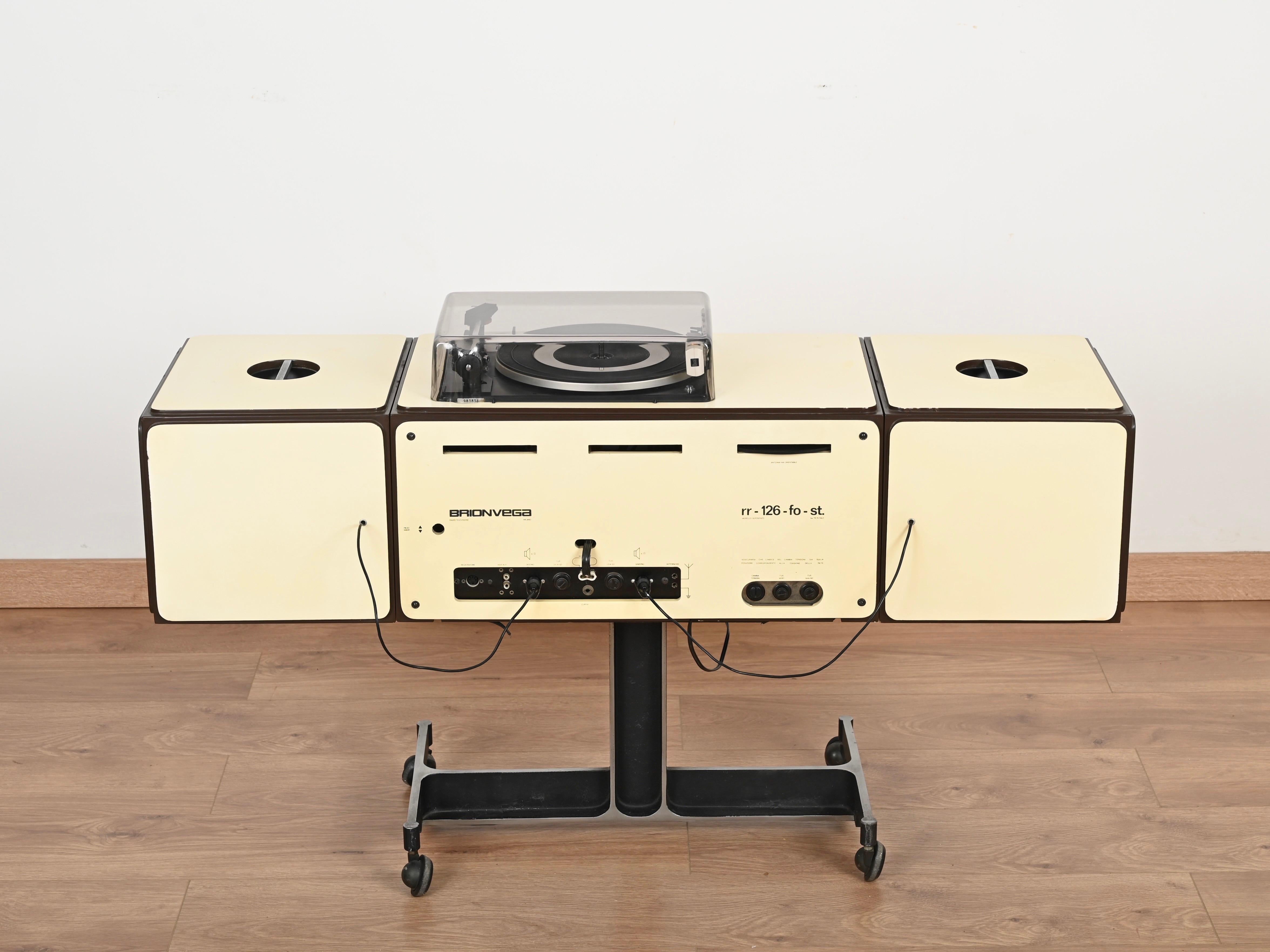 Radiofonografo e giradischi Brionvega RR126 bianco di Castiglioni, Italia 1965 in vendita 10