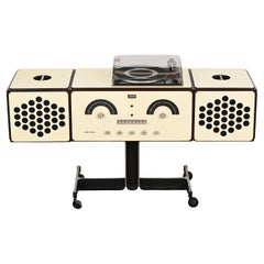 Radiofonografo e giradischi Brionvega RR126 bianco di Castiglioni, Italia 1965