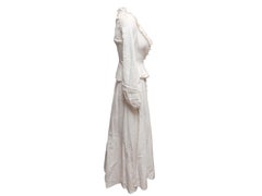 White Brock Collection Long Sleeve Button-Up Maxi Dress Size US 0