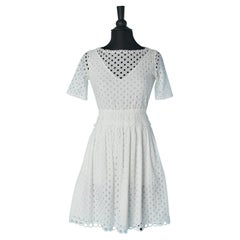 Weißes „ broderie anglaise“ Baumwollkleid aus weißer Baumwolle CARVEN