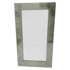 Spiegelrahmen aus Weißbronze (26"), Wandspiegel mit Metallverkleidung