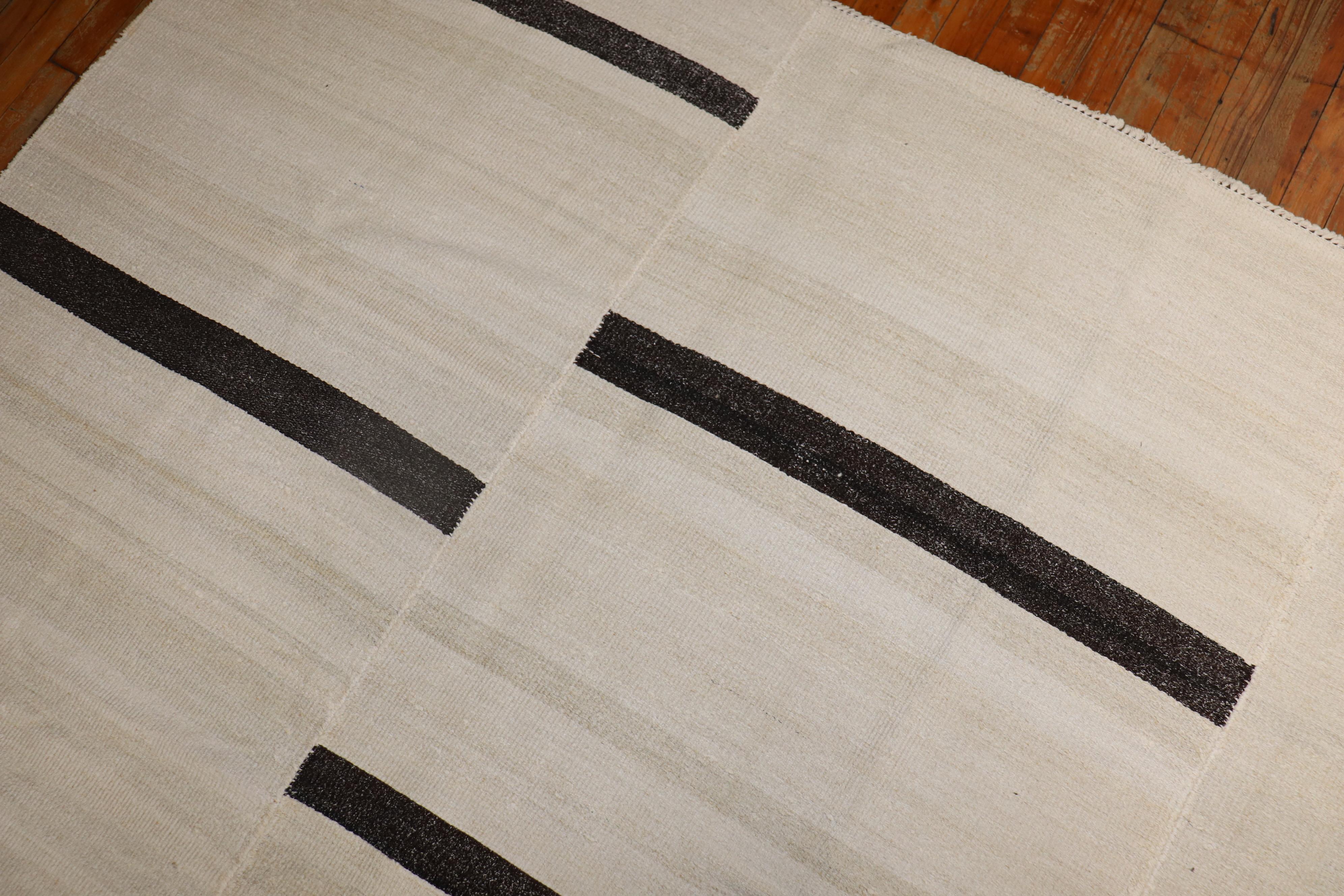 White Brown Room Size Turkish Kilim For Sale 6