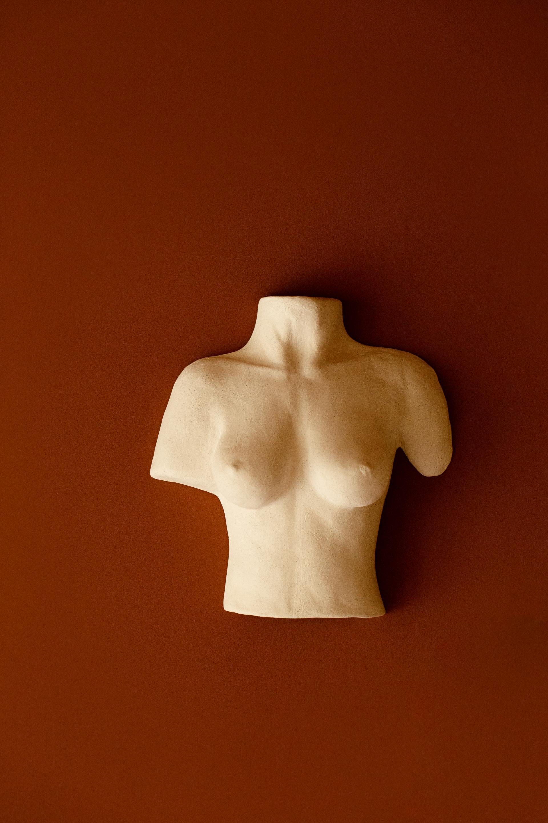 Post-Modern White Brut Body Sconces by Di Fretto For Sale
