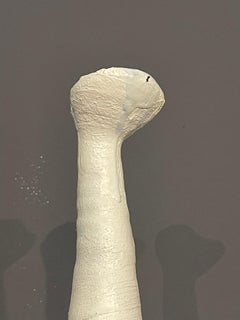 White Brutalist Design Vase, Italy, Contemporary