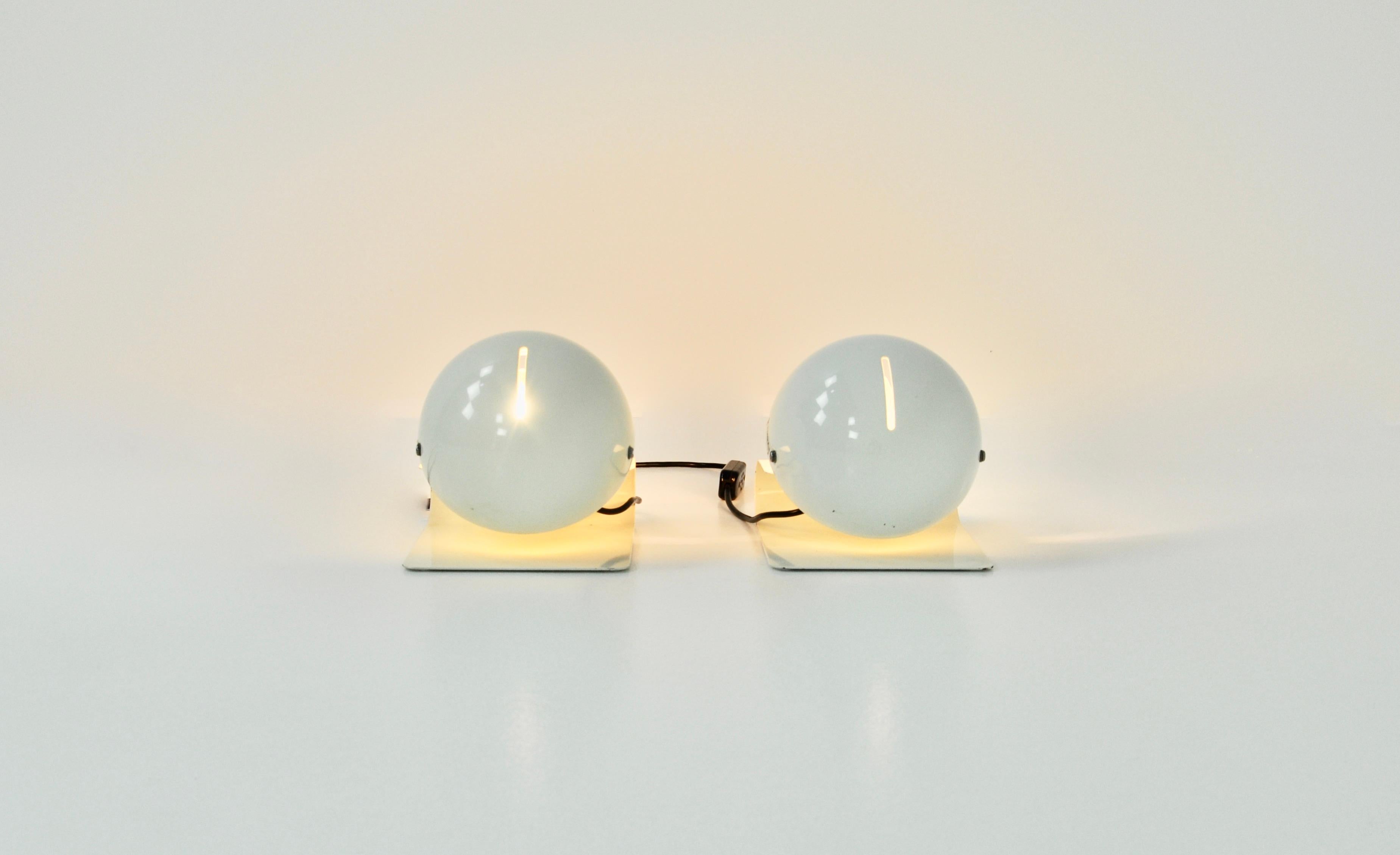 White Bugia Table Lamps by Giuseppe Cormio for Guzzini, 1970s 4