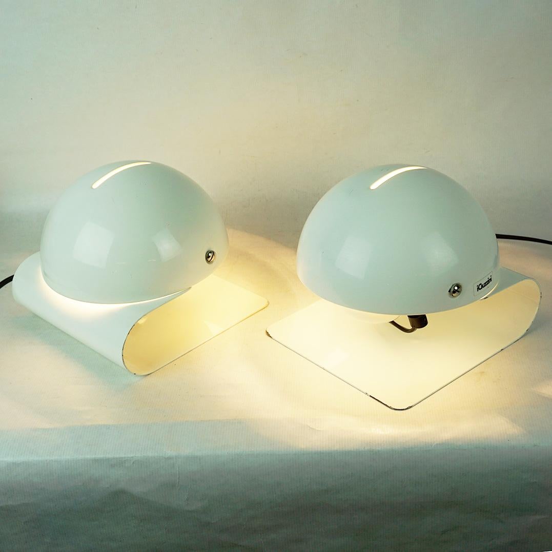 White Bugia Table Lamps by Giuseppe Cormio for Guzzini Italy For Sale 3