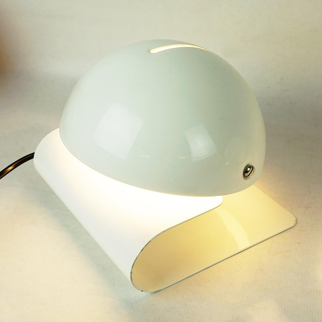Lacquered White Bugia Table Lamps by Giuseppe Cormio for Guzzini Italy For Sale