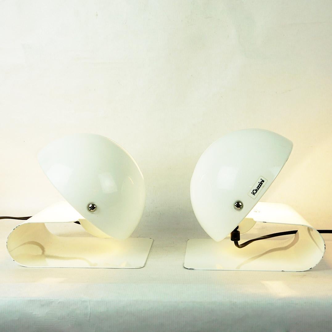 Late 20th Century White Bugia Table Lamps by Giuseppe Cormio for Guzzini Italy For Sale
