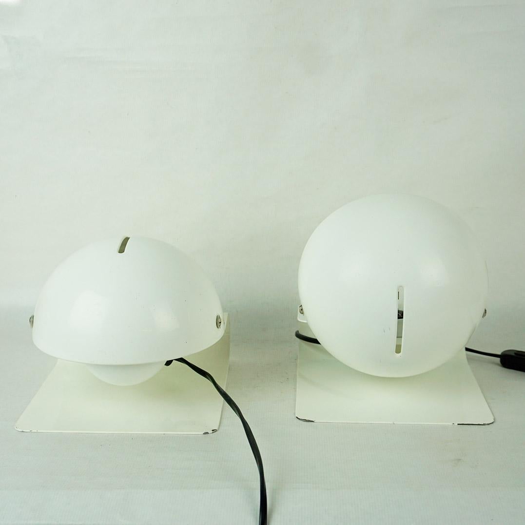 White Bugia Table Lamps by Giuseppe Cormio for Guzzini Italy For Sale 1