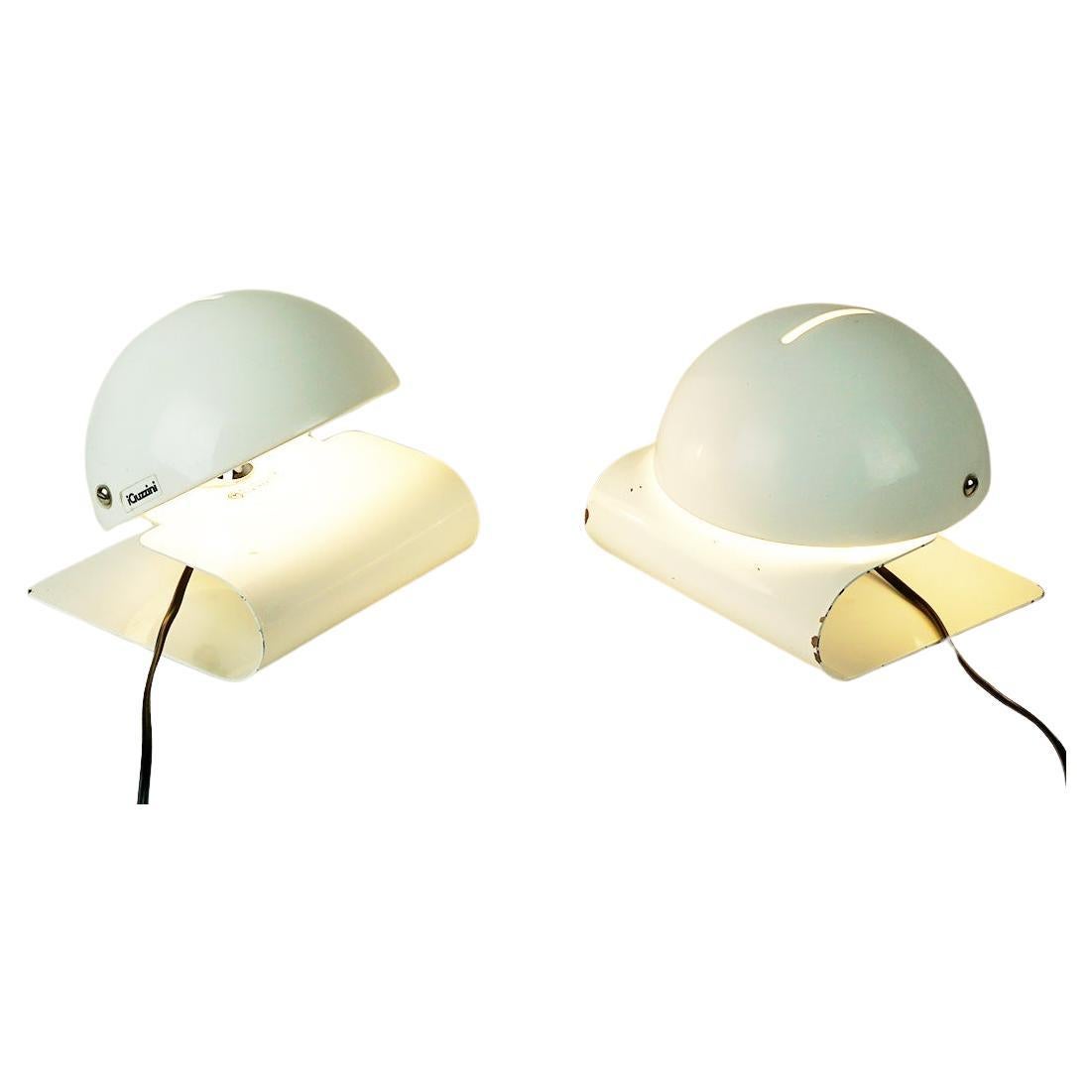 White Bugia Table Lamps by Giuseppe Cormio for Guzzini Italy For Sale