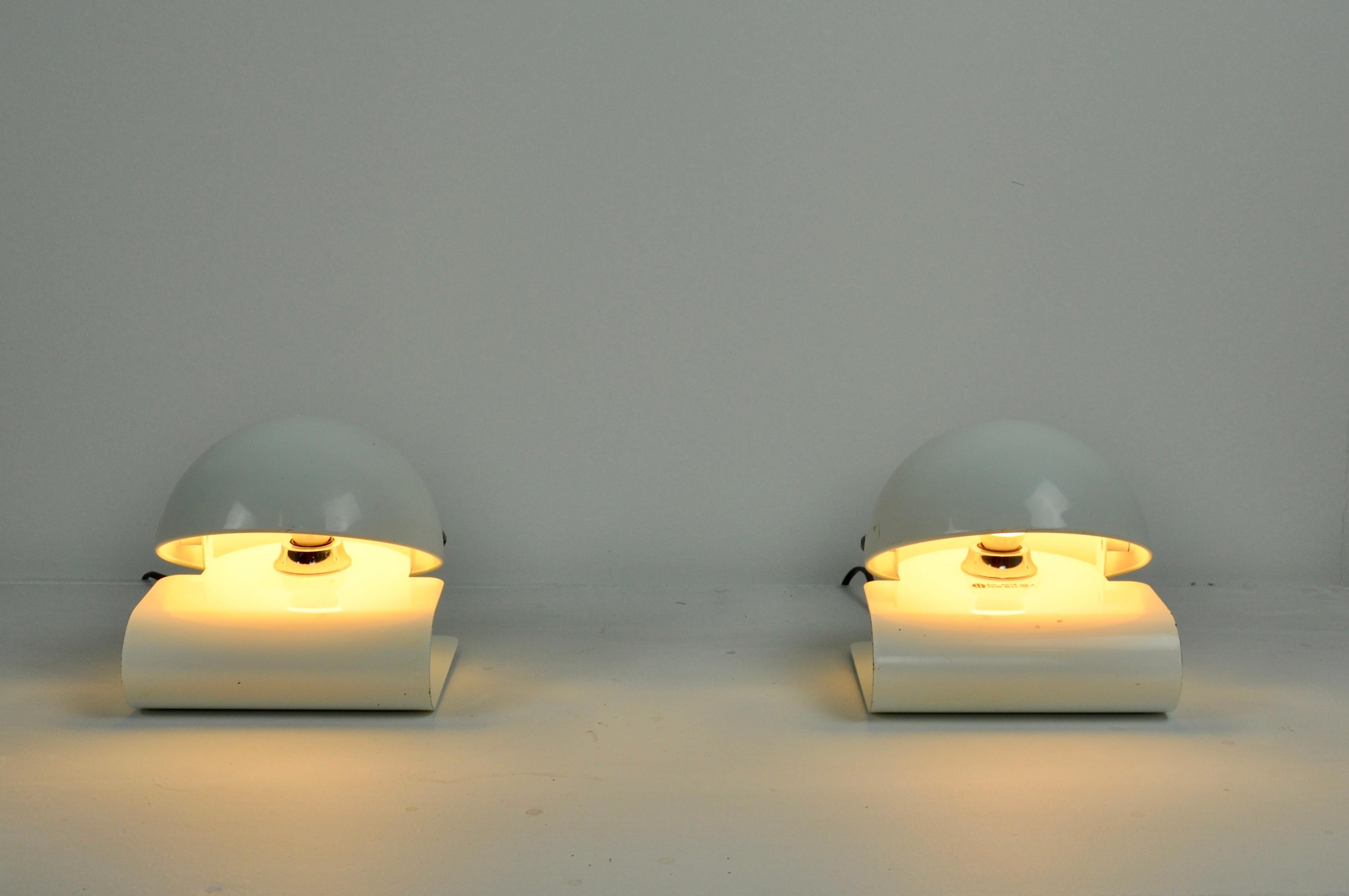 Late 20th Century White Bugia Table Lamps by Giuseppe Cormio for IGuzzini, 1970s