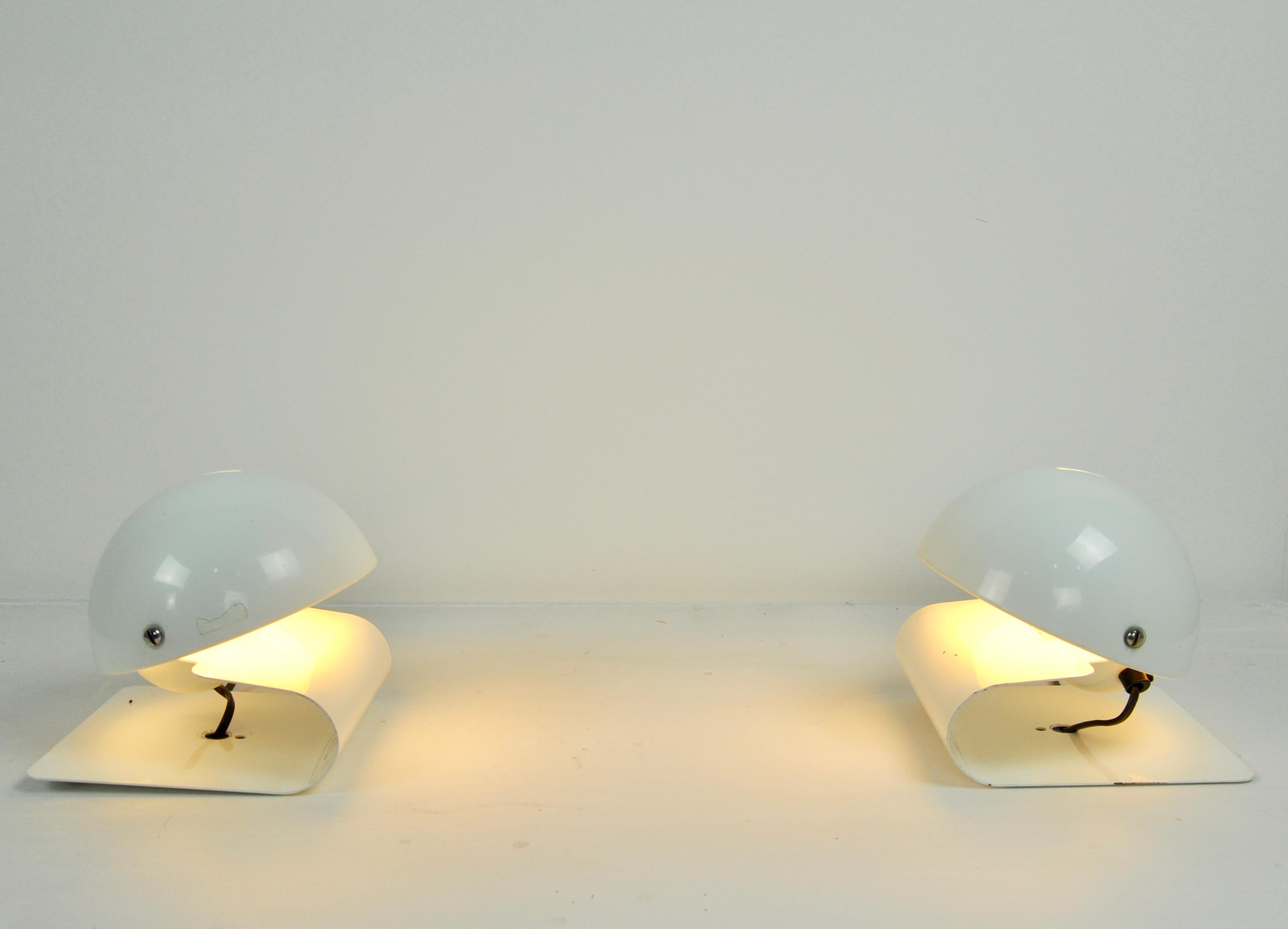 Metal White Bugia Table Lamps by Giuseppe Cormio for IGuzzini, 1970s