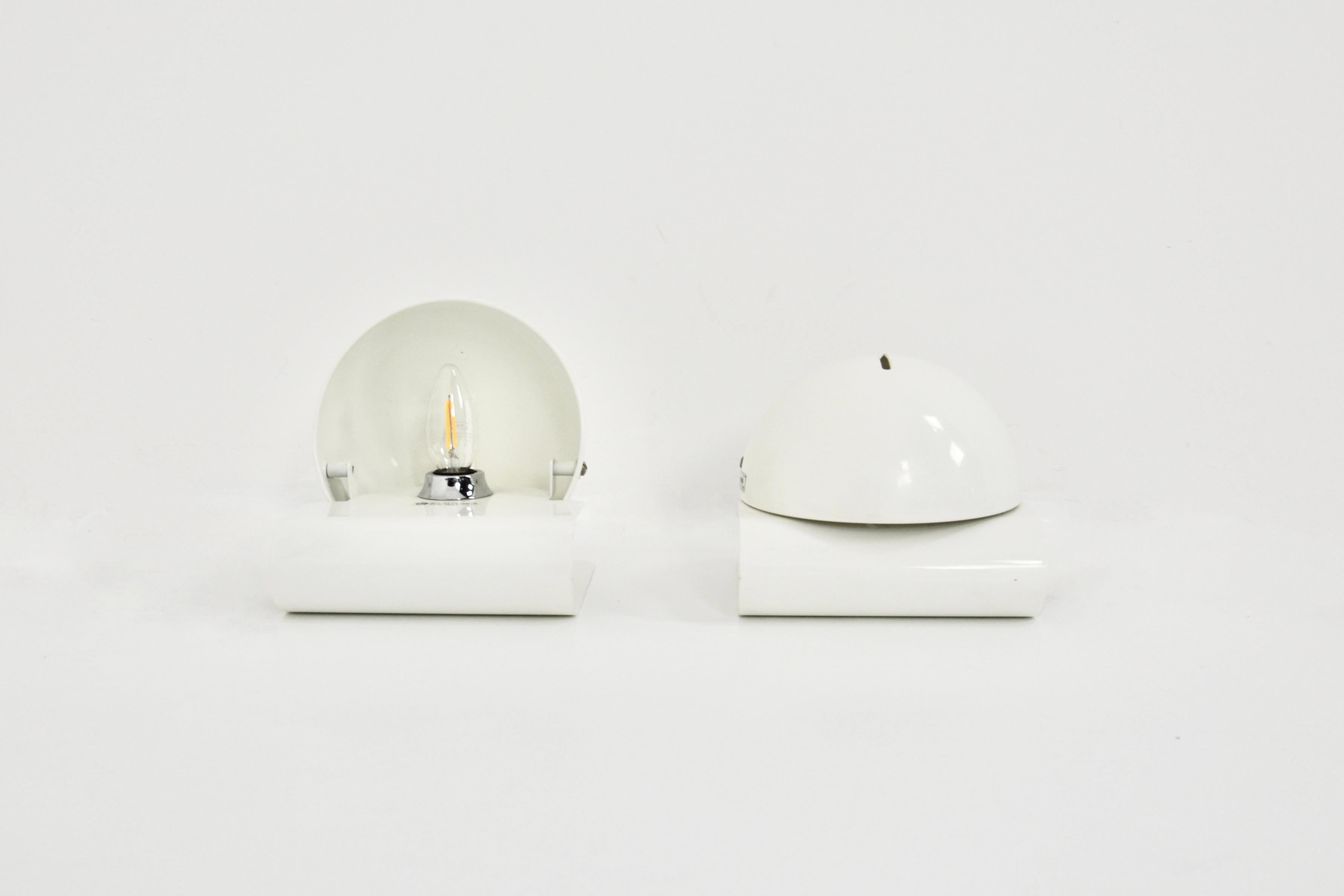 White Bugia Table Lamps by Giuseppe Cormio for IGuzzini, 1970s, set of 2 3