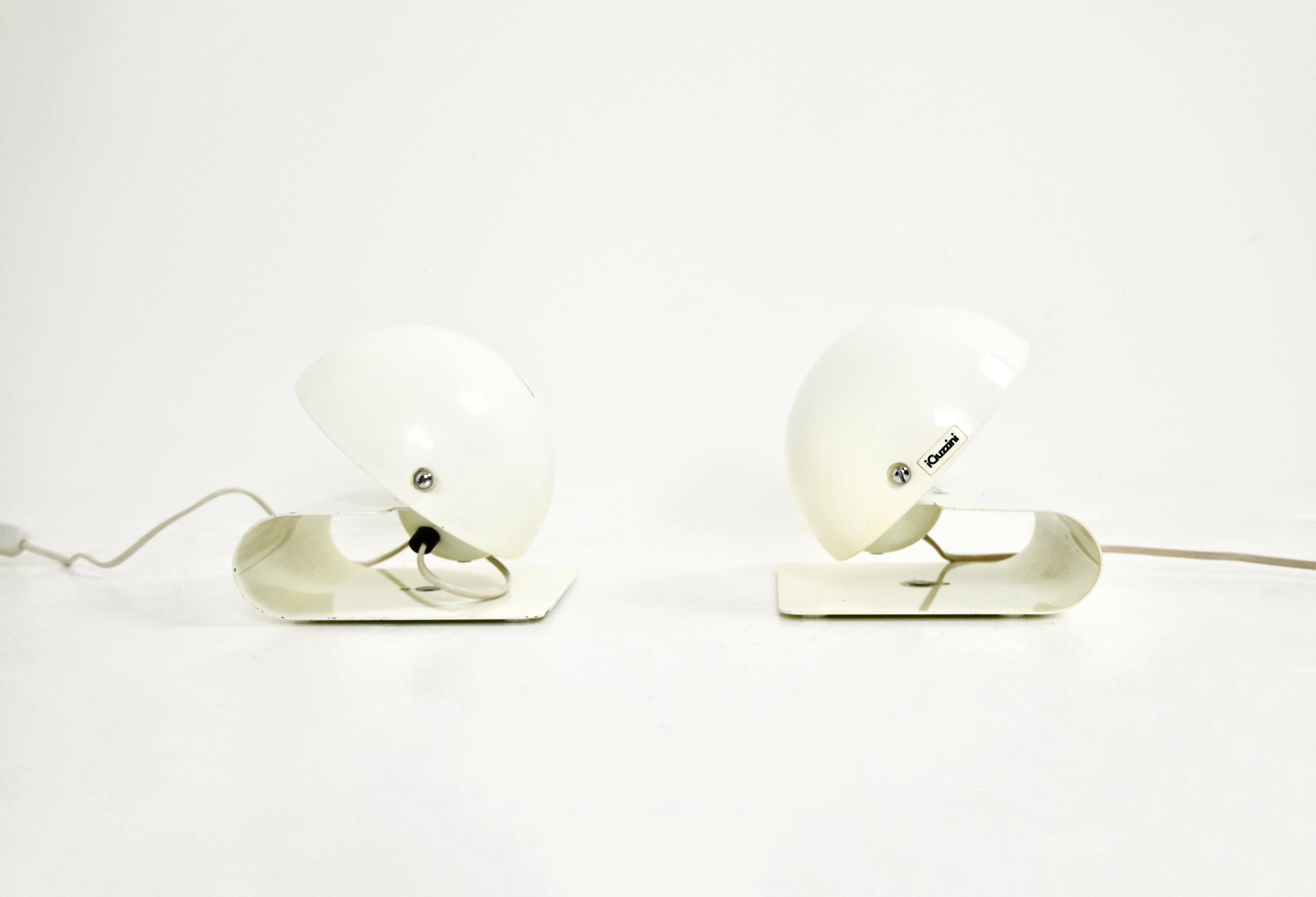 White Bugia Table Lamps by Giuseppe Cormio for IGuzzini, 1970s, set of 2 For Sale 4