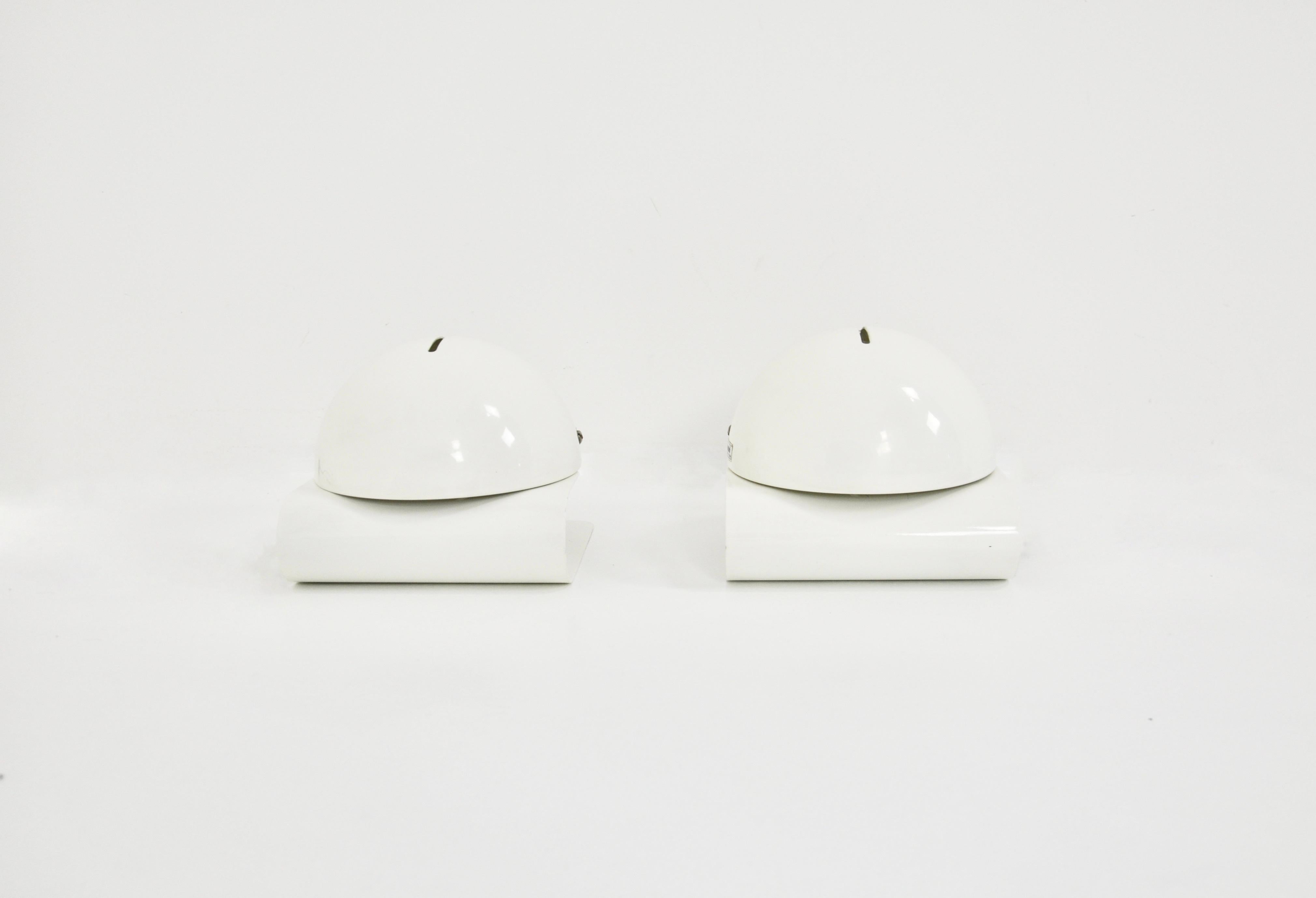 White Bugia Table Lamps by Giuseppe Cormio for IGuzzini, 1970s, set of 2 1