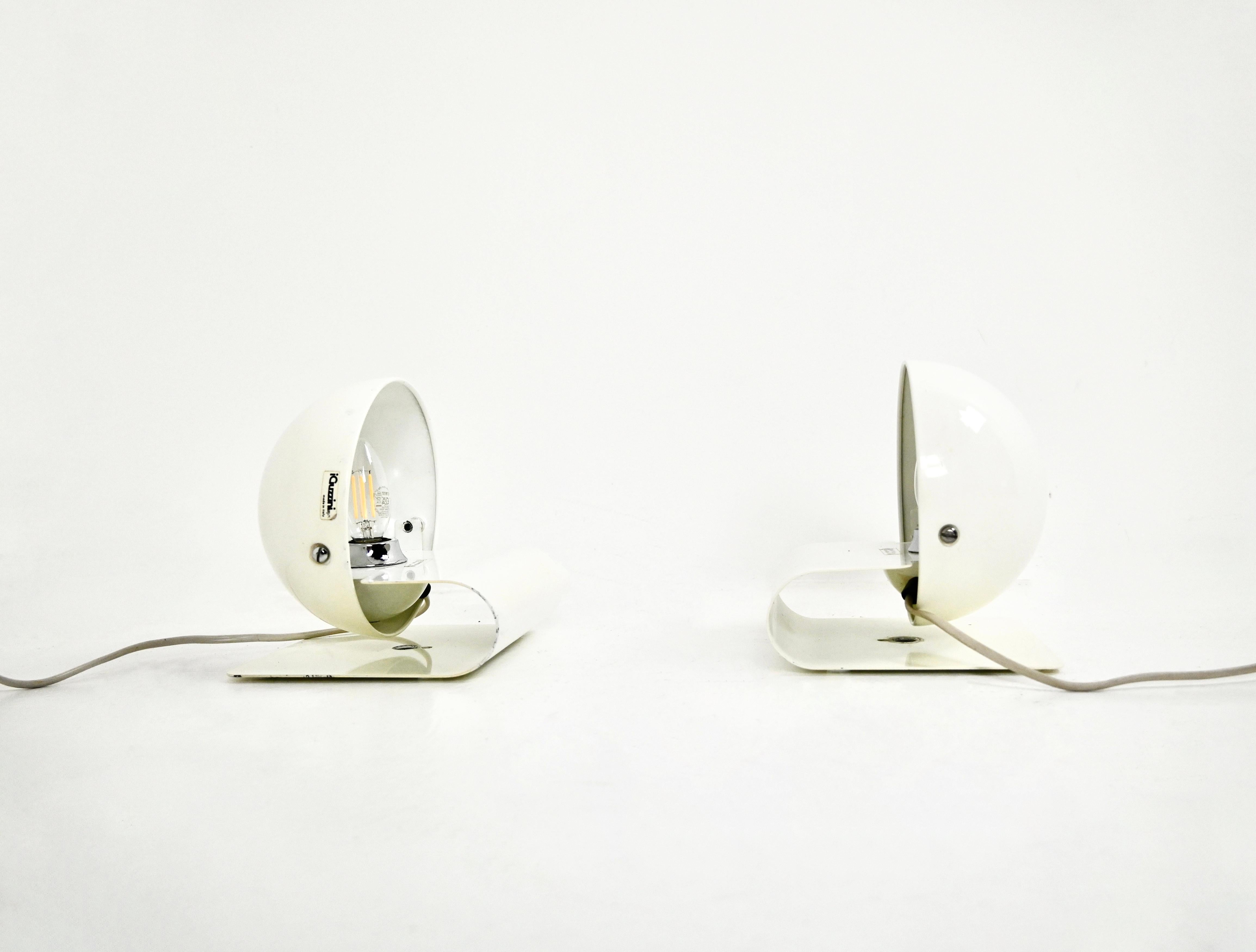 White Bugia Table Lamps by Giuseppe Cormio for IGuzzini, 1970s, set of 2 For Sale 2