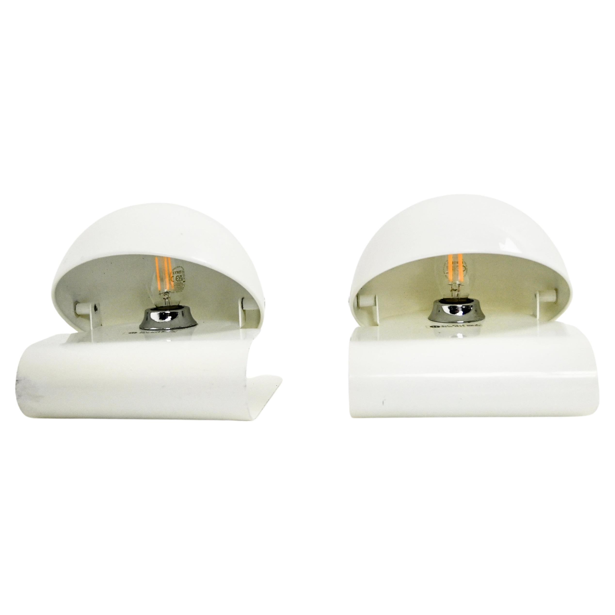 White Bugia Table Lamps by Giuseppe Cormio for IGuzzini, 1970s, set of 2