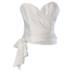 Weißes Bustier mit Stoffgürtel ALEXANDRE VAUTHIER New